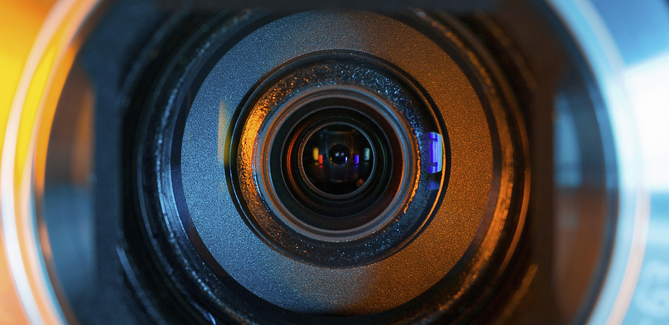 Lente de la cámara de vídeo