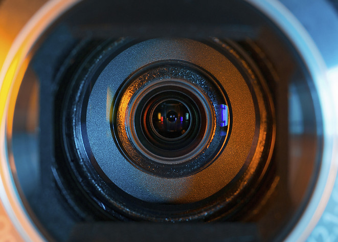 Lente de la cámara de vídeo