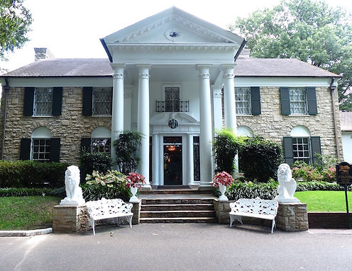 Graceland. Elvis Presley's hjem i Memphis. Roadtrip ruter og nationalparker i USA