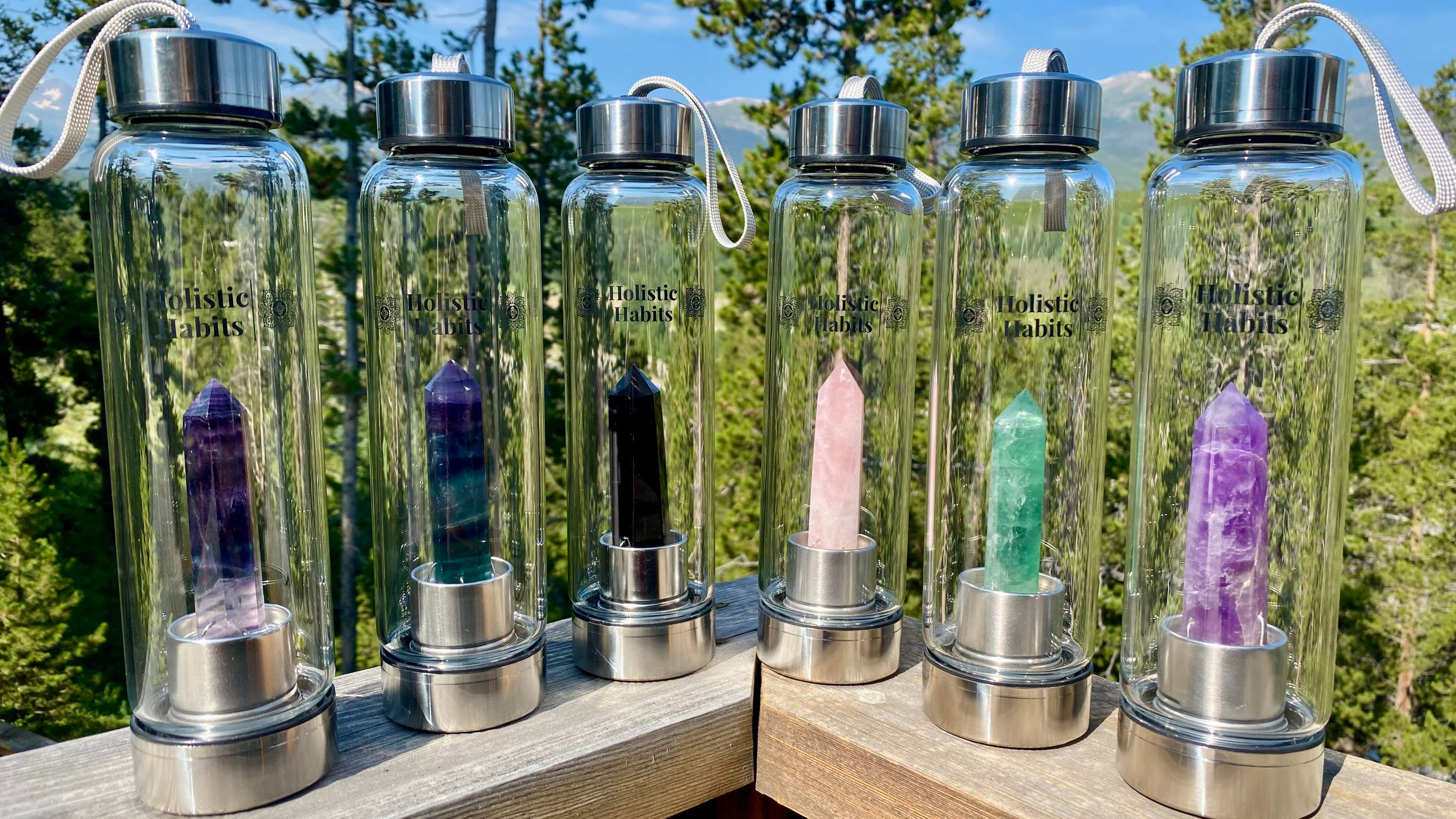 Crystal Bottle- Obsidian