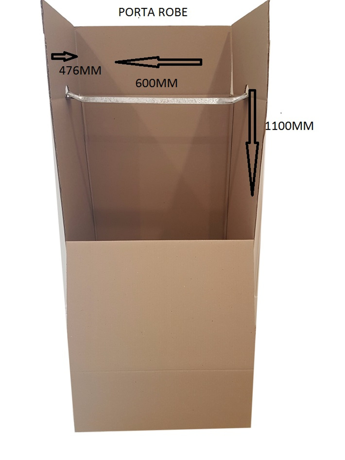 Porta Robe Box Wardrobe Box Steel Rail Size 600 X 476 X 1100