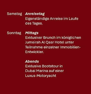 Programm der BVAA-Investorenreise
