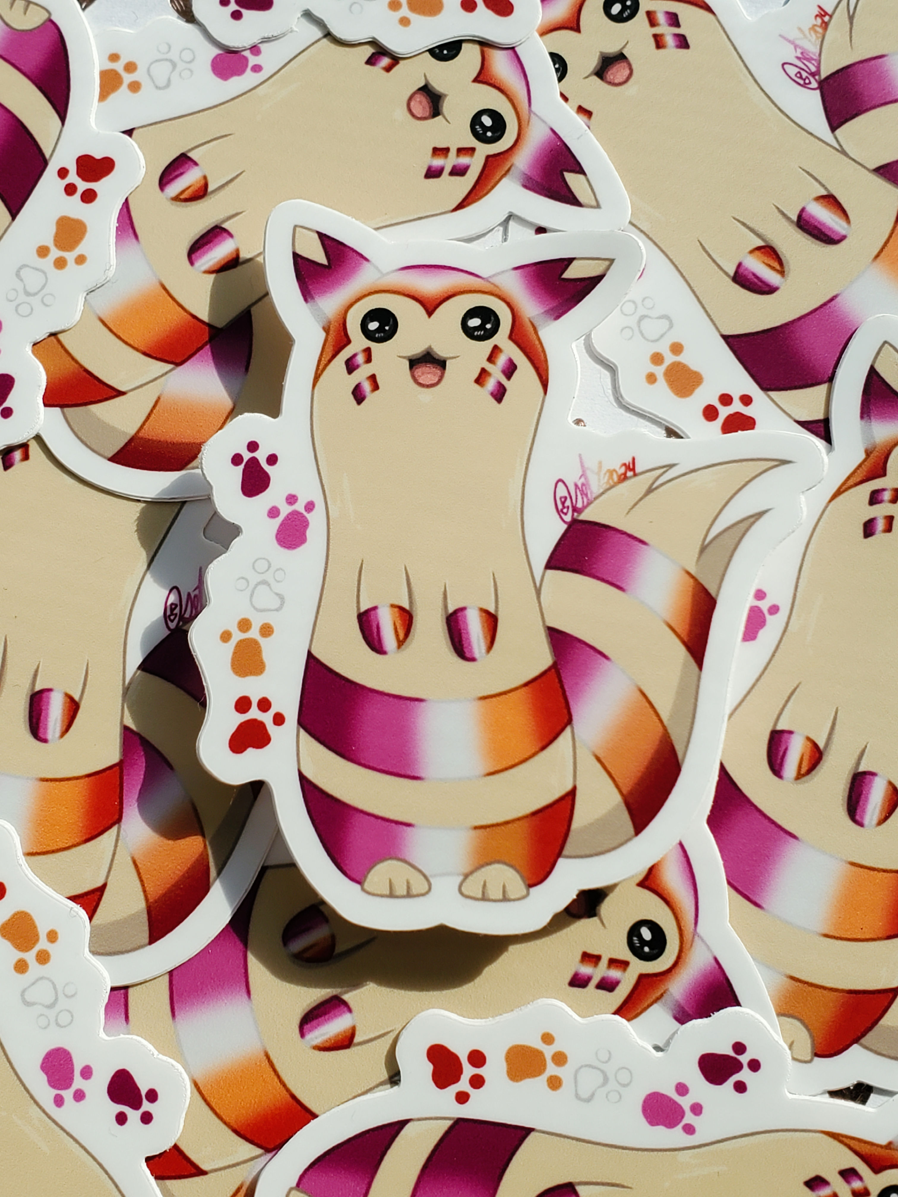 Pride Furret {Lesbian} | Sticker
