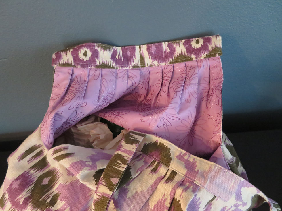 Thumbnail: Lavender Abstract Blooms Shoulder Tote