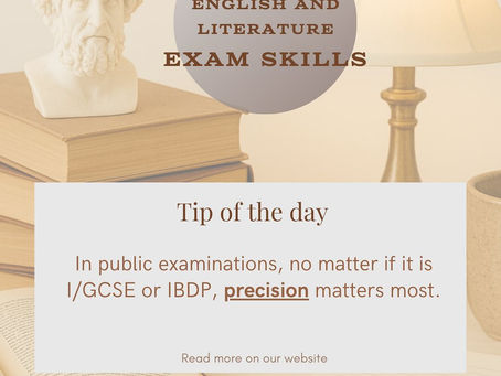 In public examinations, no matter if it is I/GCSE or IBDP, precision matters most. [Tip of the day - Jamie Ku]