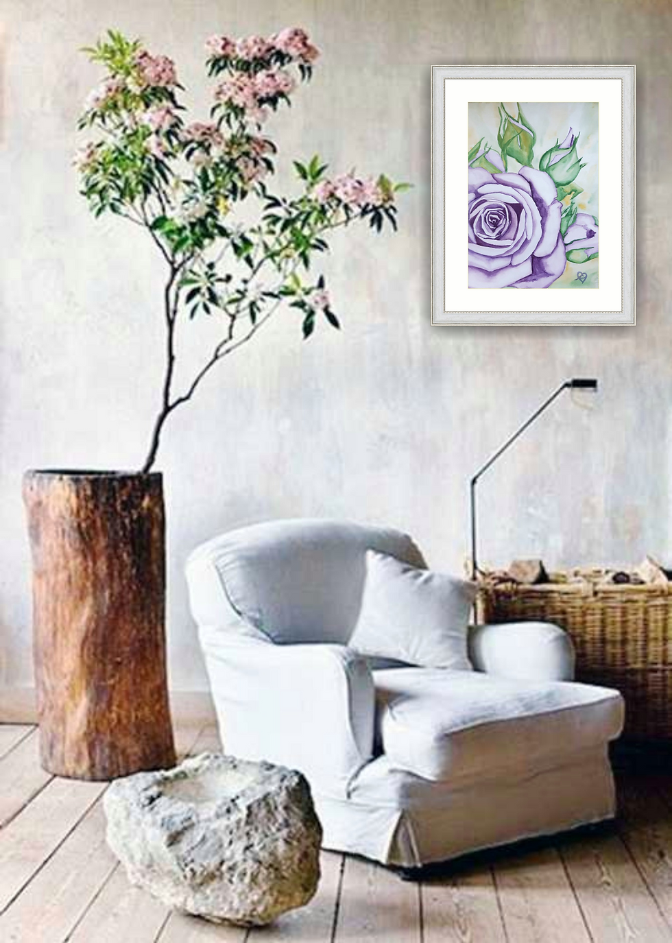 Миниатюра: Картина "Роза" Акварель