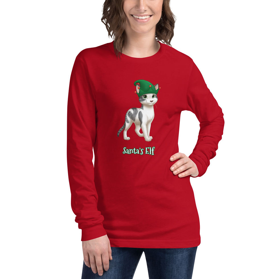Thumbnail: Apple Long Sleeve Christmas Shirt- "Santa's Elf"