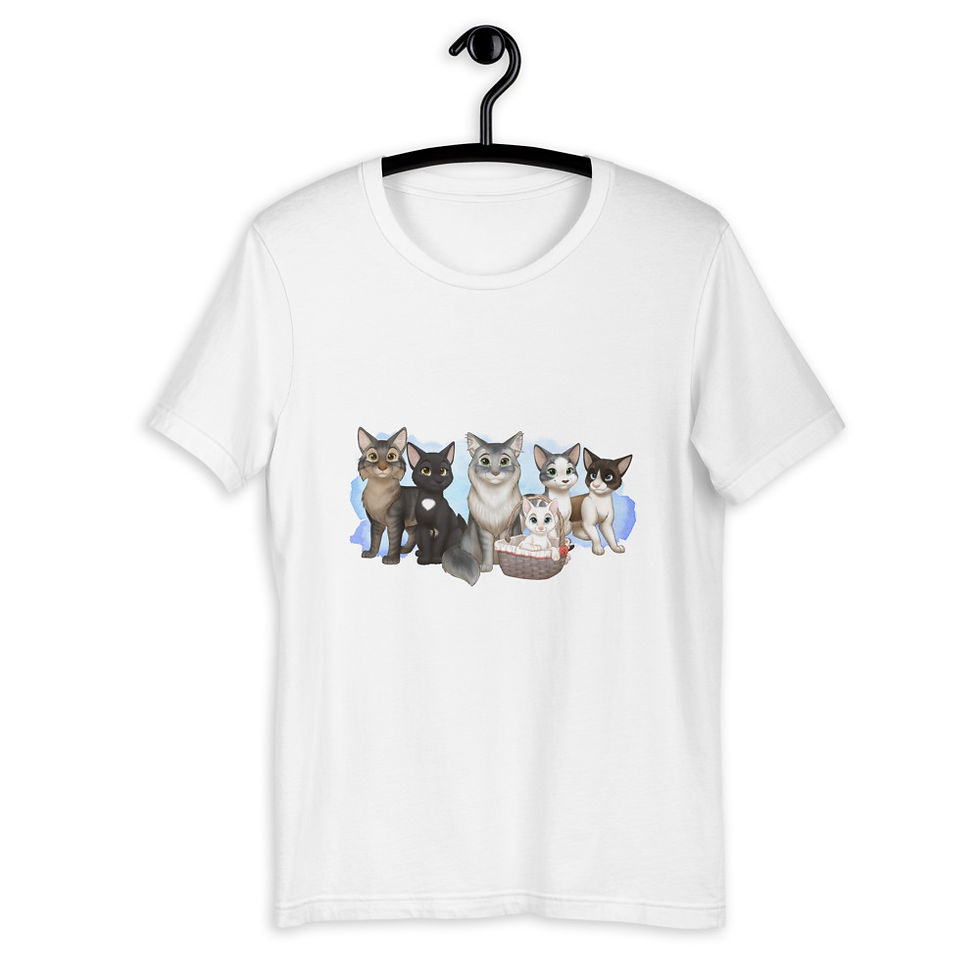 Thumbnail: The Cats and Crew T-Shirt Blue Background