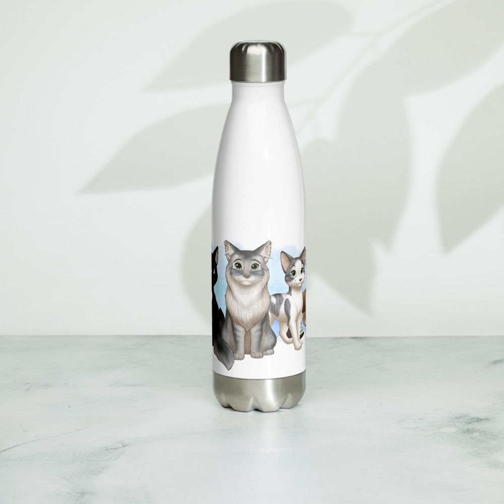 The Cats and Crew Stainless Steel Water Bottle