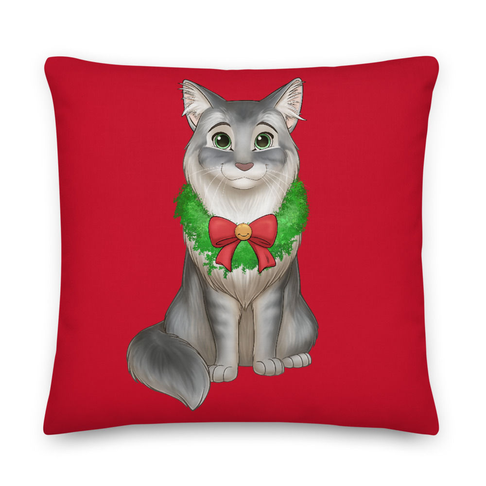Rockie Christmas Pillow Red