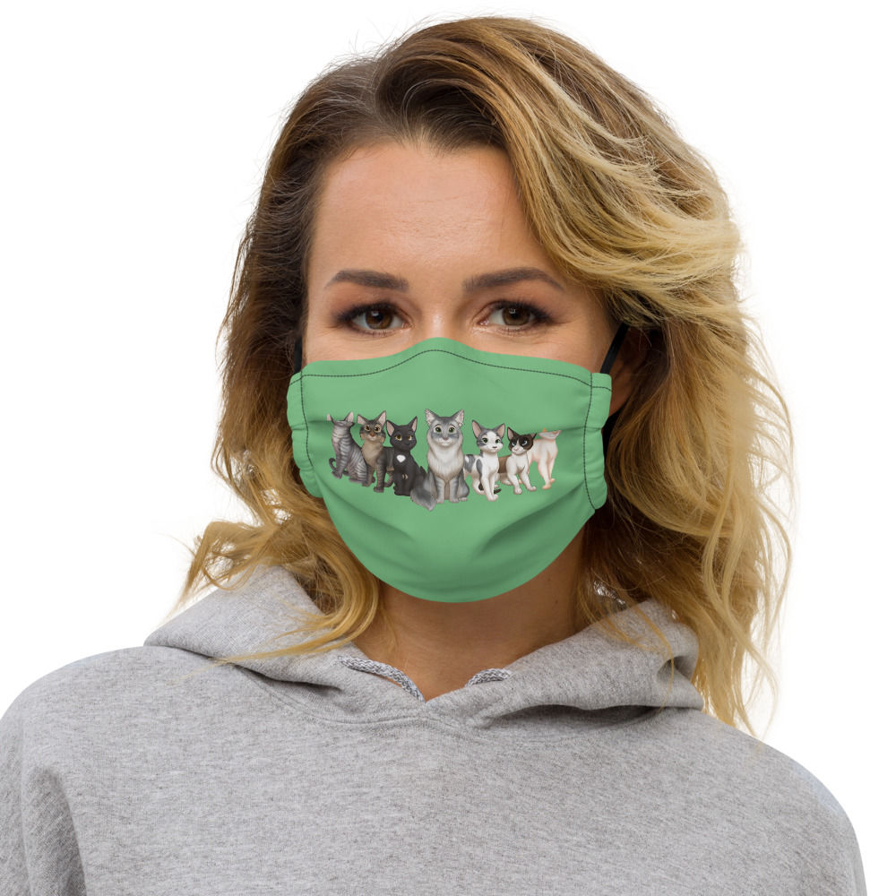 The Cats and Crew Face Mask Green