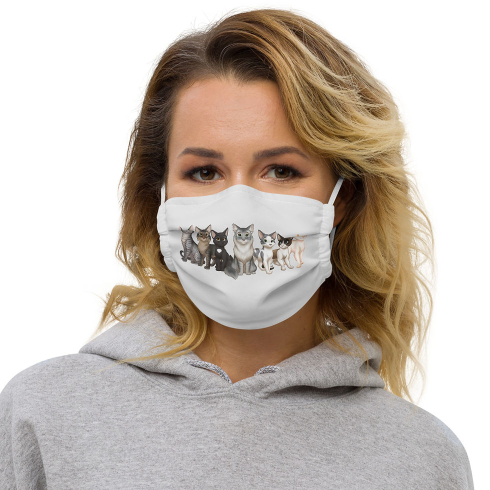 Thumbnail: The Cats and Crew Face Mask Grey