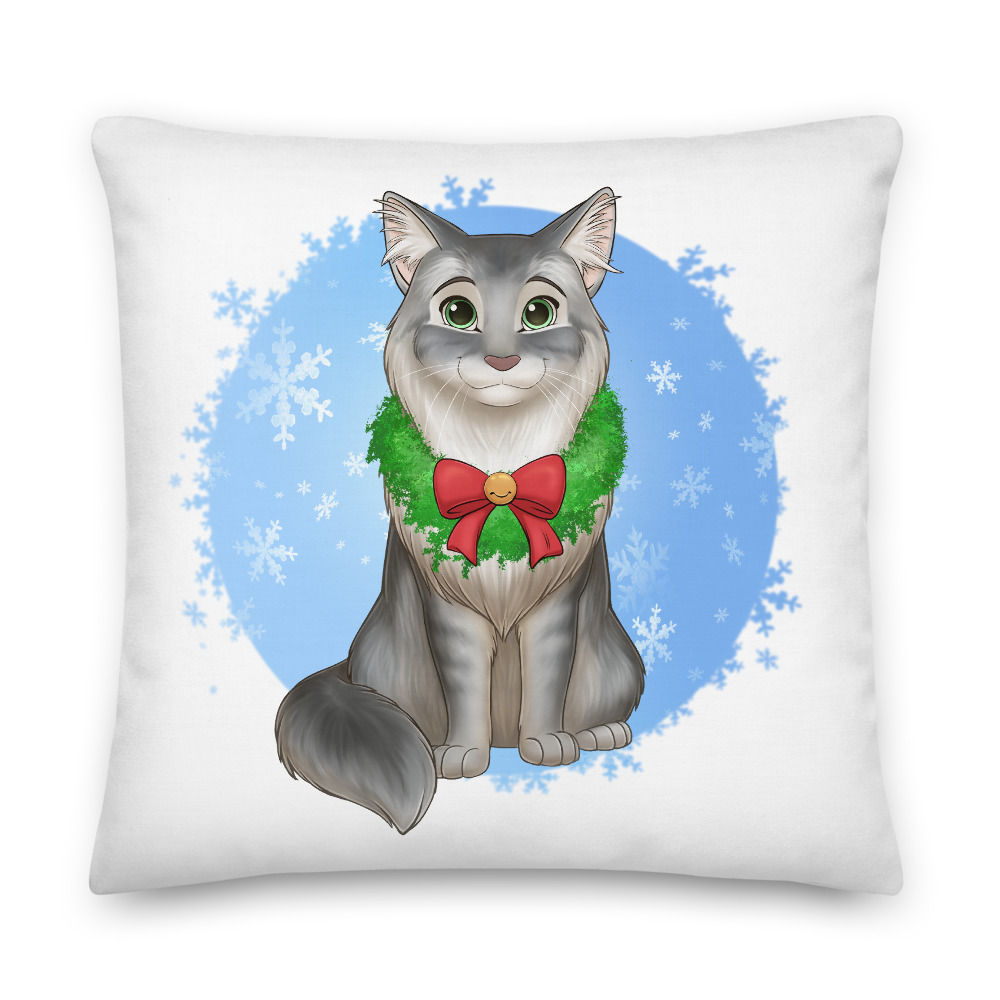 Rockie Christmas Pillow Snowflake Background