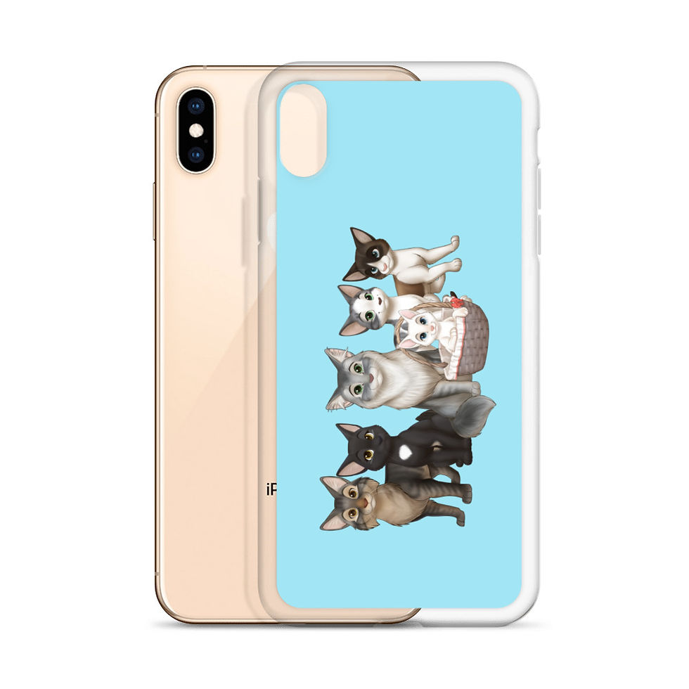 Thumbnail: The Cats and Crew iPhone Case Blue