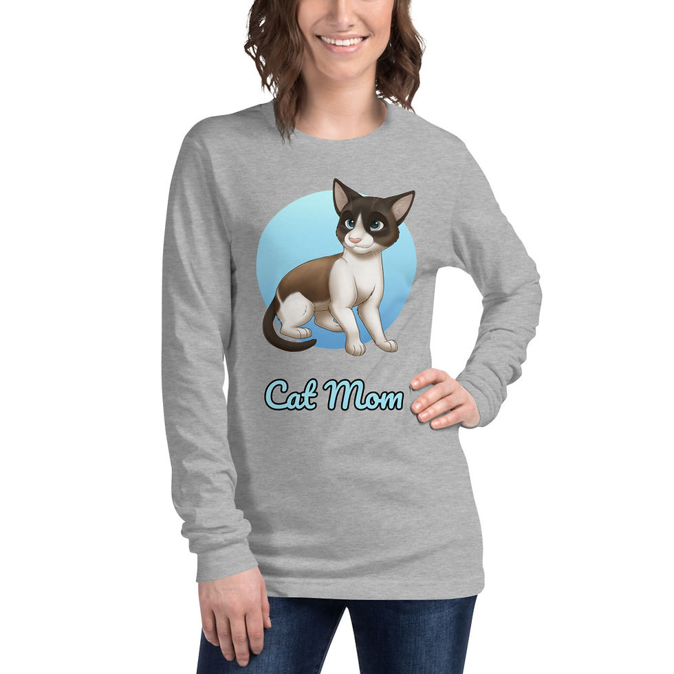 Thumbnail: Cat Mom Winter Long Sleeve Tee 