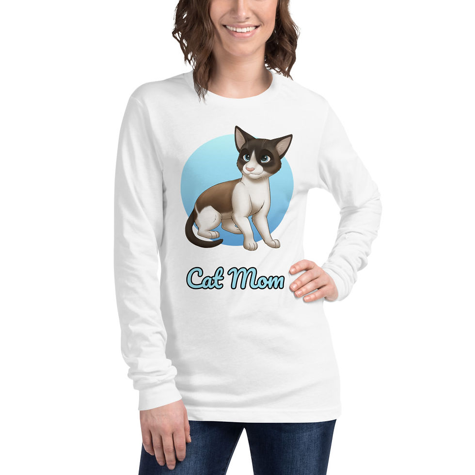 Thumbnail: Cat Mom Winter Long Sleeve Tee 