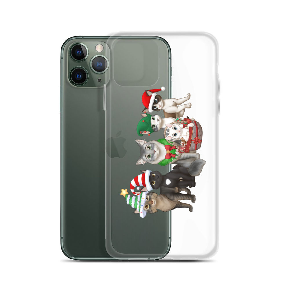 Thumbnail: The Cats and Crew Christmas iPhone Case Clear