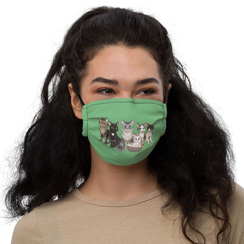 Thumbnail: The Cats and Crew Face Mask Green