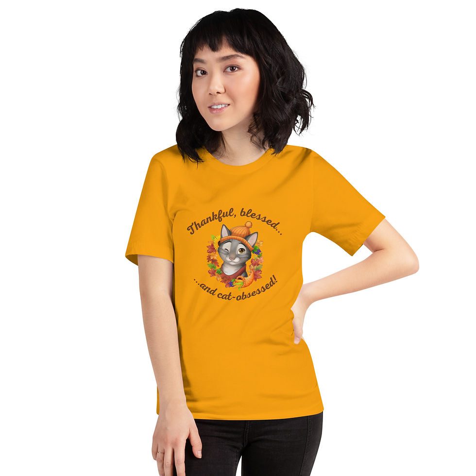 Thumbnail: Frankie Thanksgiving Cat T-Shirt