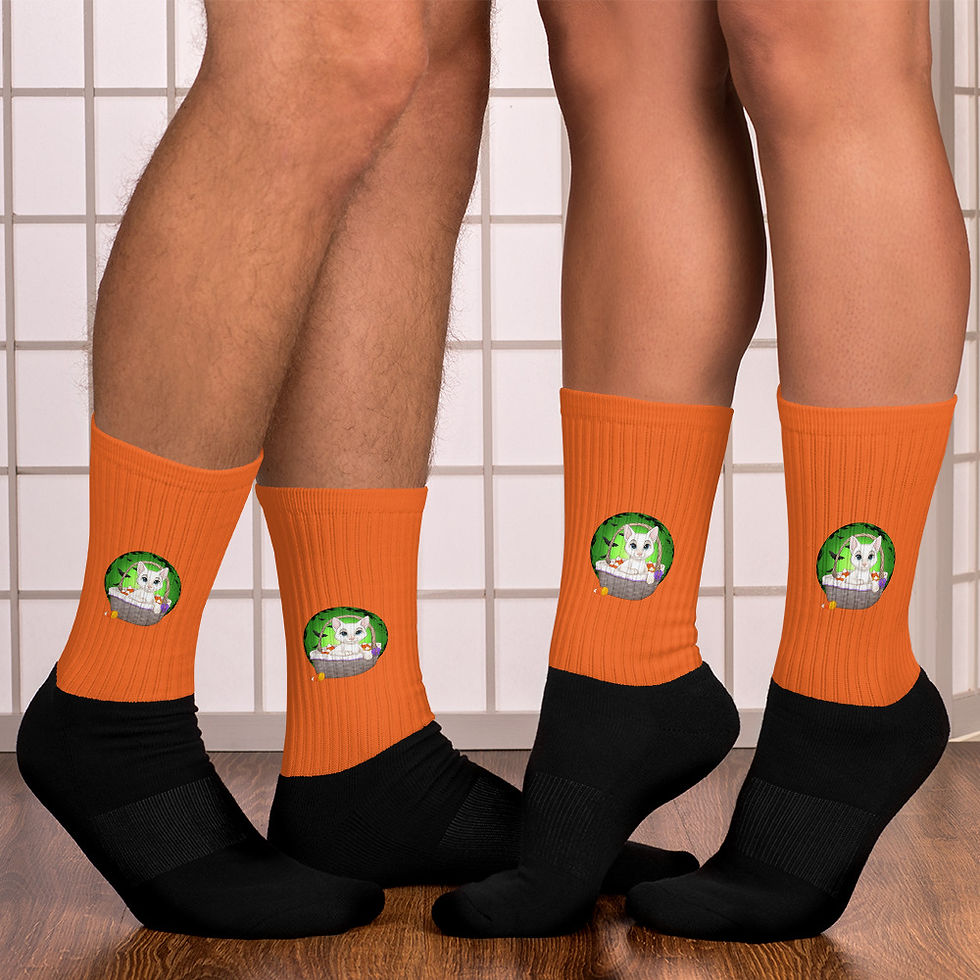 Thumbnail: Ellen Halloween Socks Orange