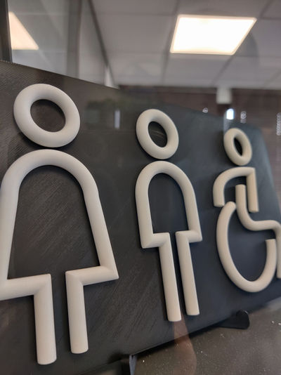 Plaque Picto WC tubulaire