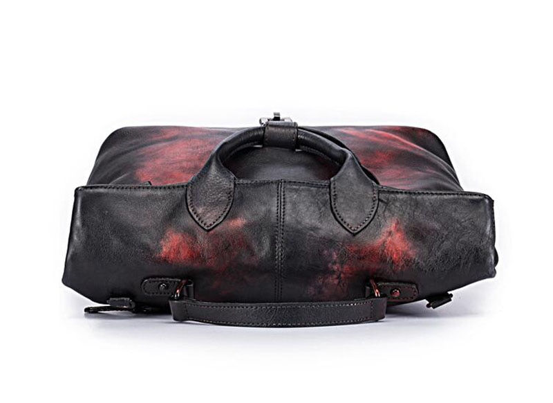 Thumbnail: Vintage simple design genuine leather cross body bag for women