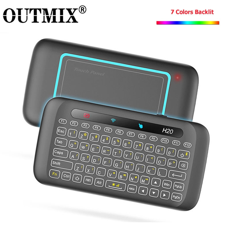 H20 Mini Wireless Keyboard Backlight Touchpad