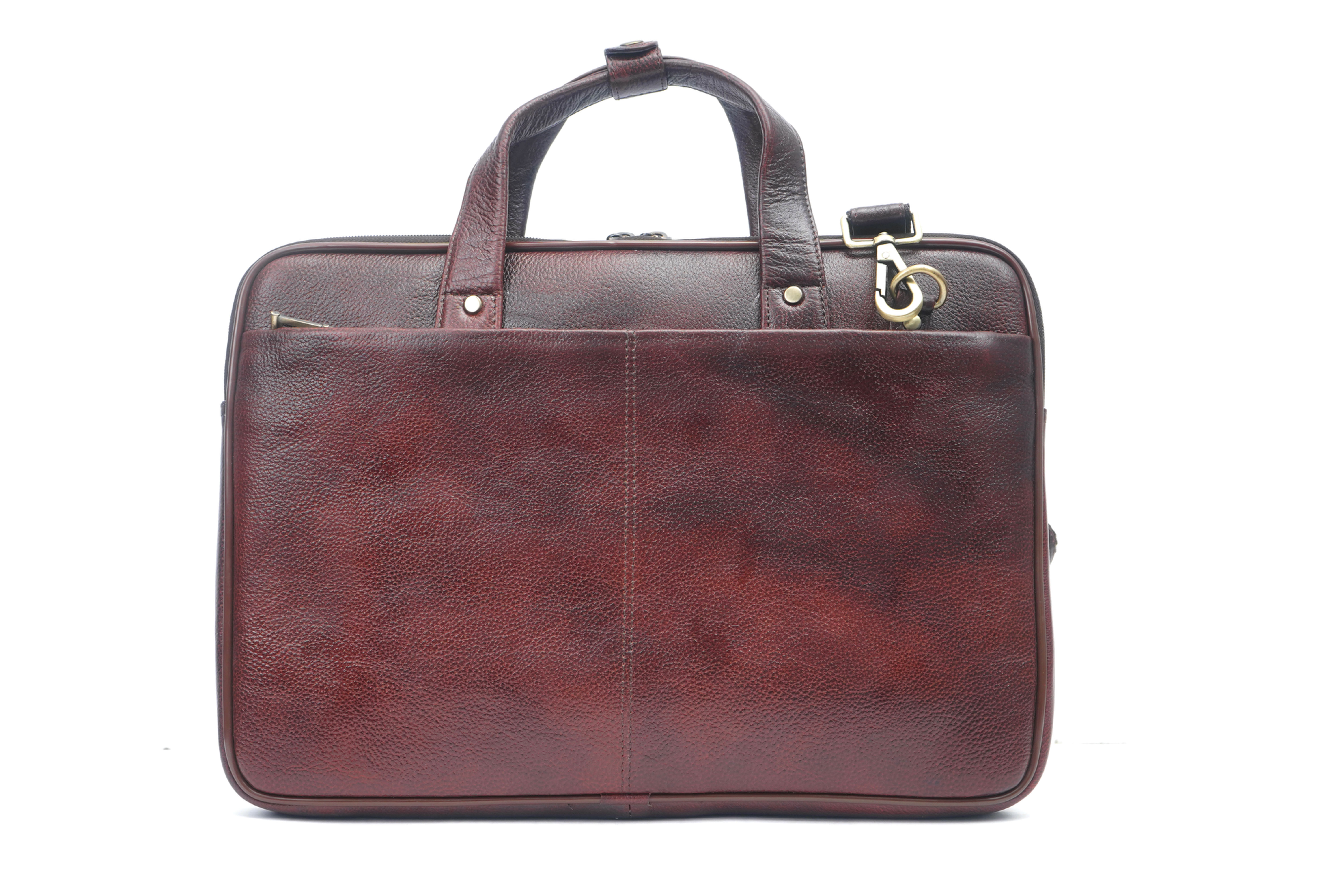 Briefcase Style Bag with Adjustable Straps and Back Pocket