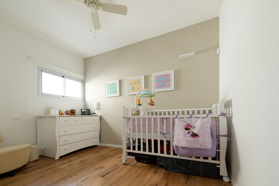 Warm colours for baby's room