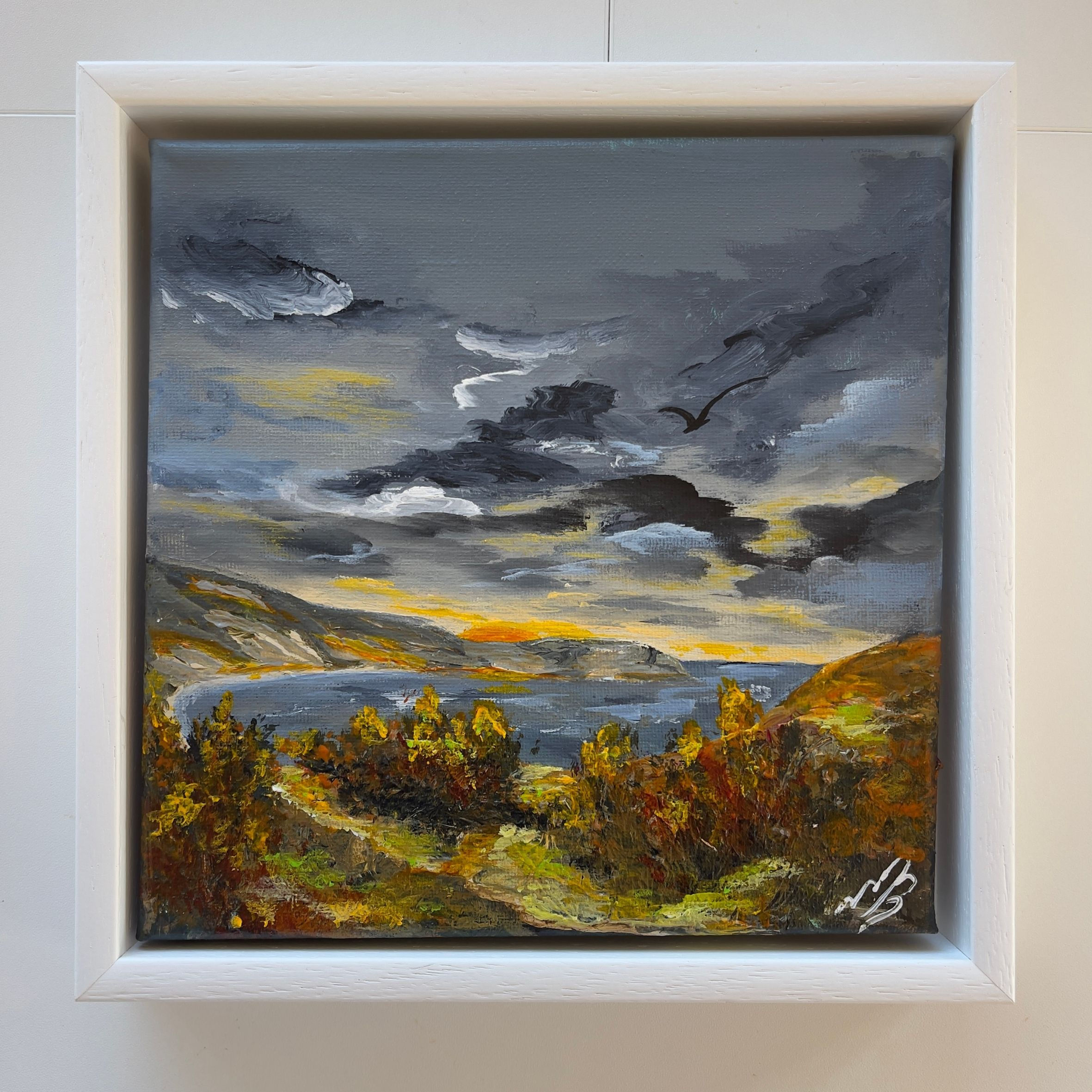 Lulworth Cove in Autumn Light 20x20 cm