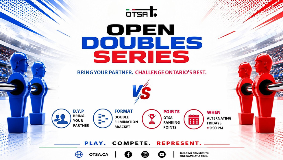 OTSA Open Doubles table soccer tournament series poster