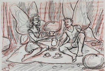 Bunny Date Concept Sketch (Detail)