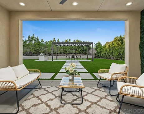 North County covered patio staging