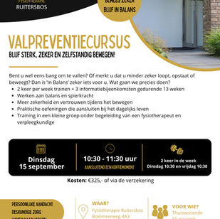 Valpreventie vanaf nu bij Fysiotherapie Ruitersbos! 💪
