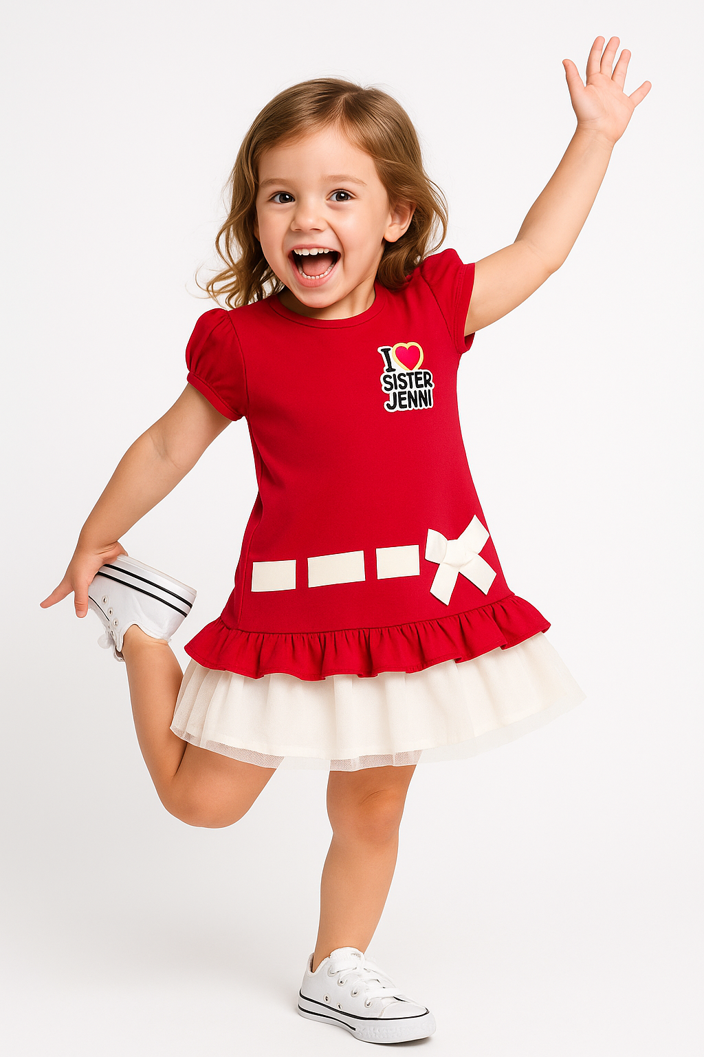 Kısa kollu, spor çocuk elbise 