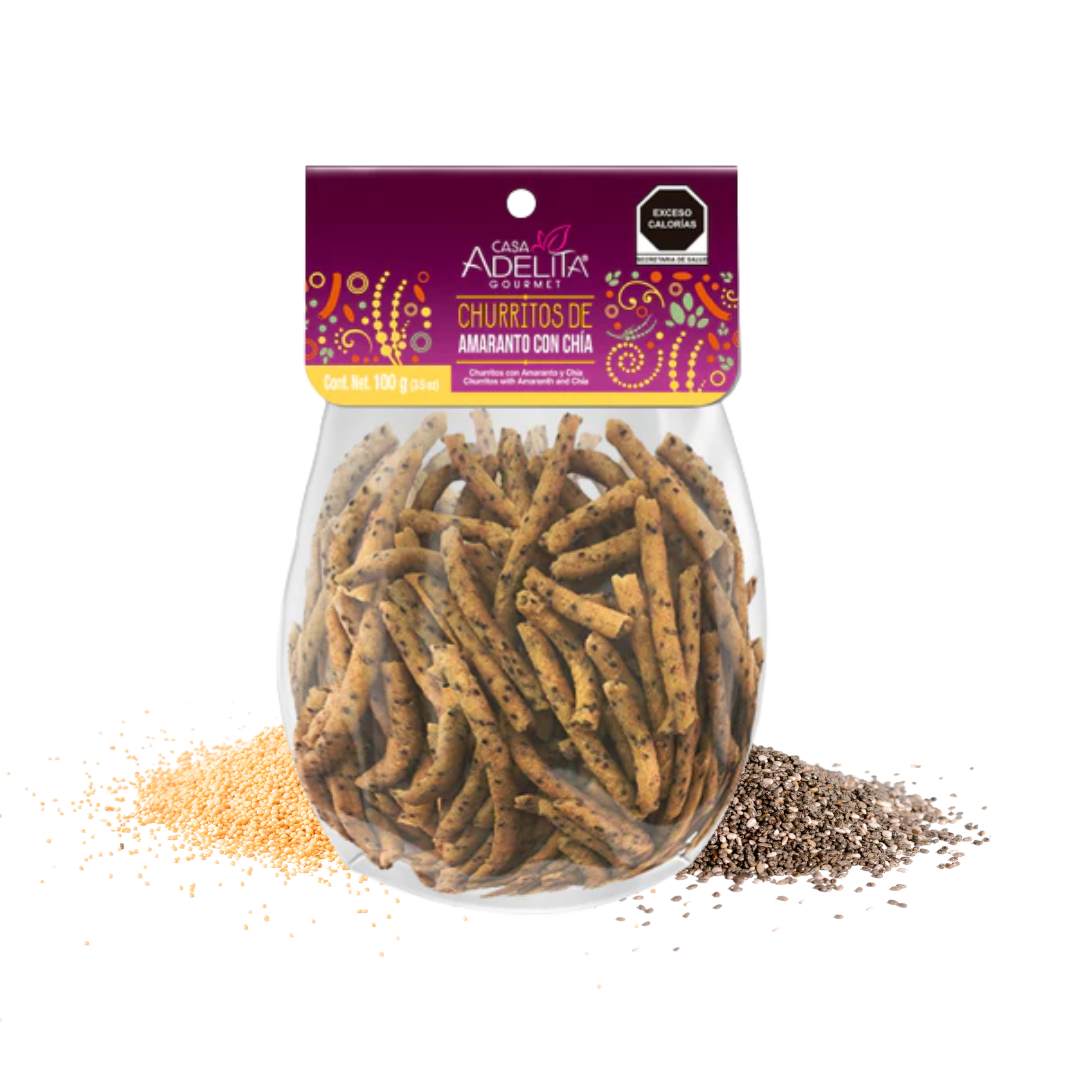 Churritos de Amaranto con Chía