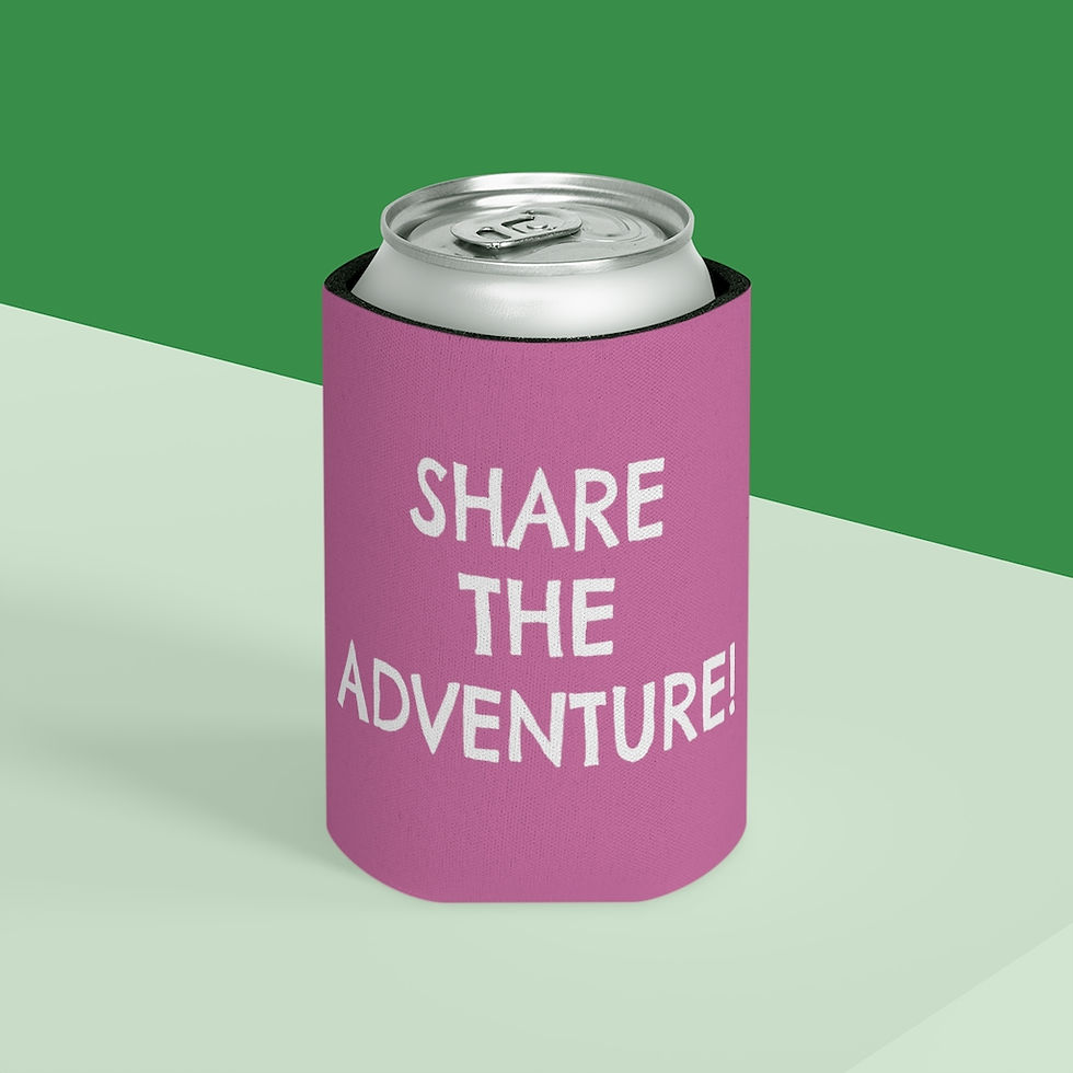 Thumbnail: Koozie - Share the Adventure! - Mountains - Pink