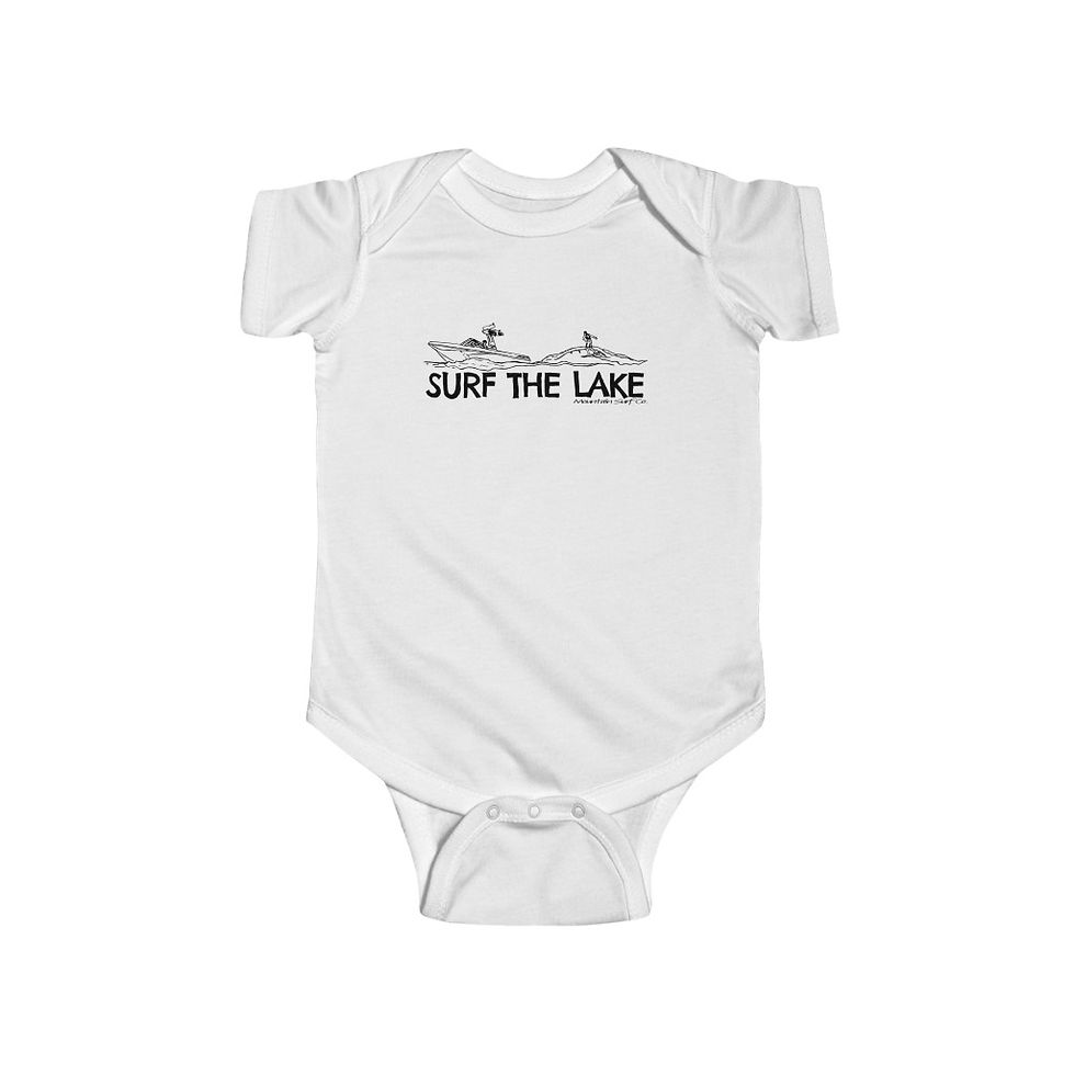 Thumbnail: Surf the Lake - Wakesurf Boat // Unisex Baby Onesie