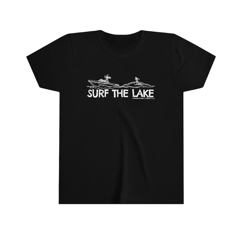 Thumbnail: Surf the Lake - Wakesurf Boat // Unisex Youth T-shirt