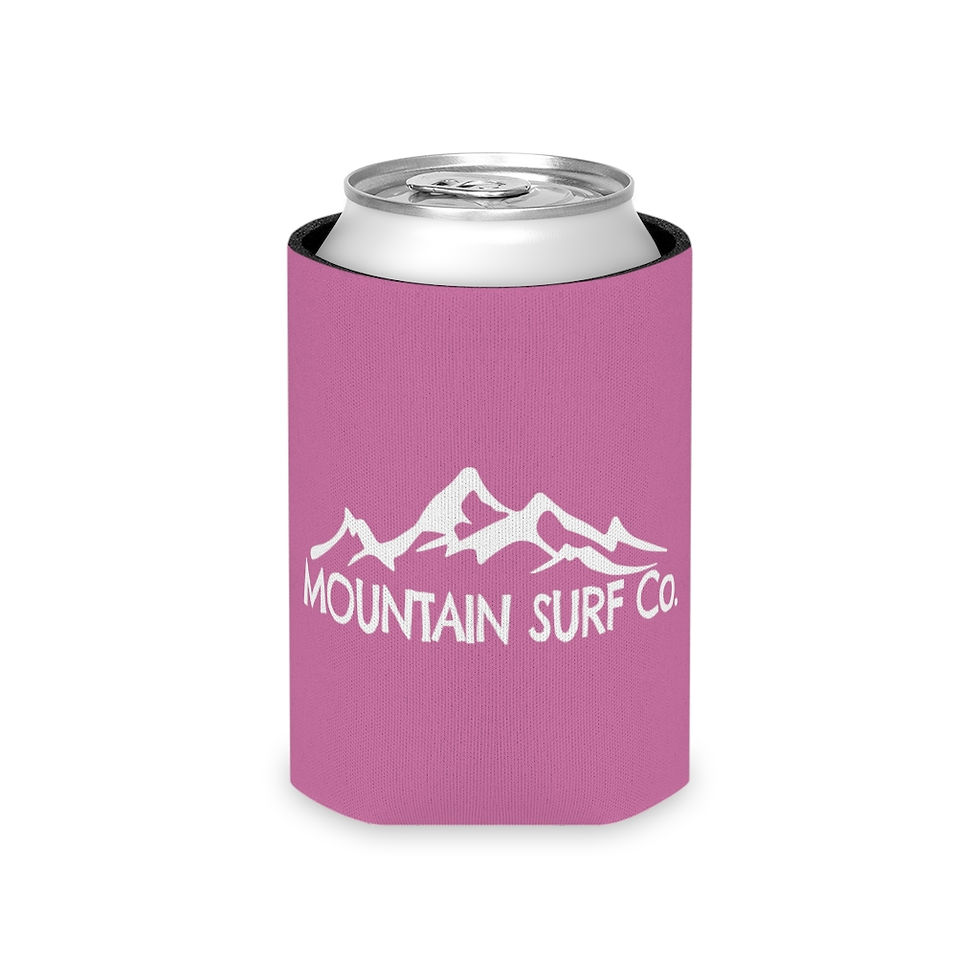 Thumbnail: Koozie - Surf the Lake - Mountains - Pink