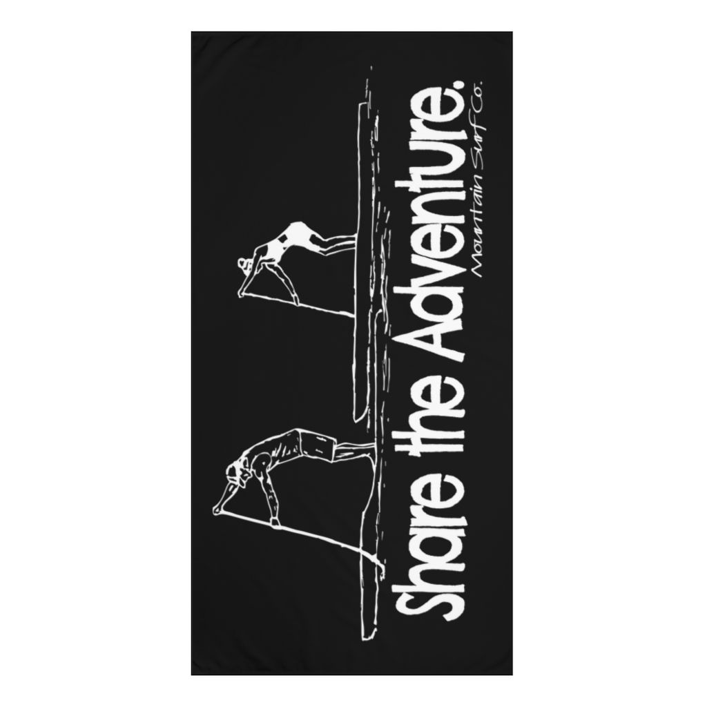 Share the Adventure - SUP // Beach Towel - Black