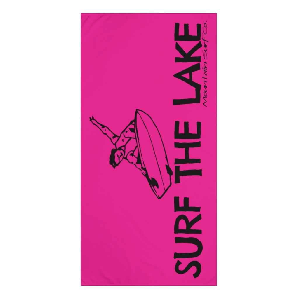 Surf the Lake - Wakesurf Air // Beach Towel - Pink