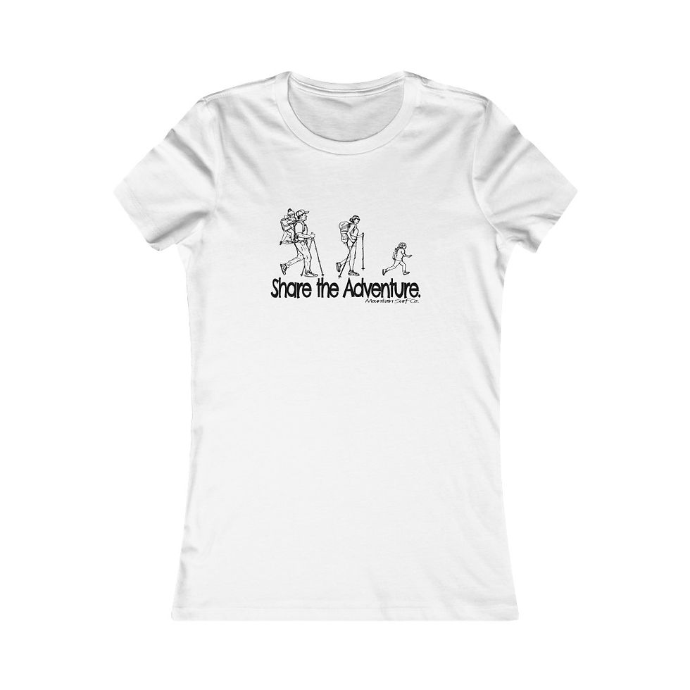 Thumbnail: Share the Adventure - Hiking Family // Women’s T-shirt - Slim Fit