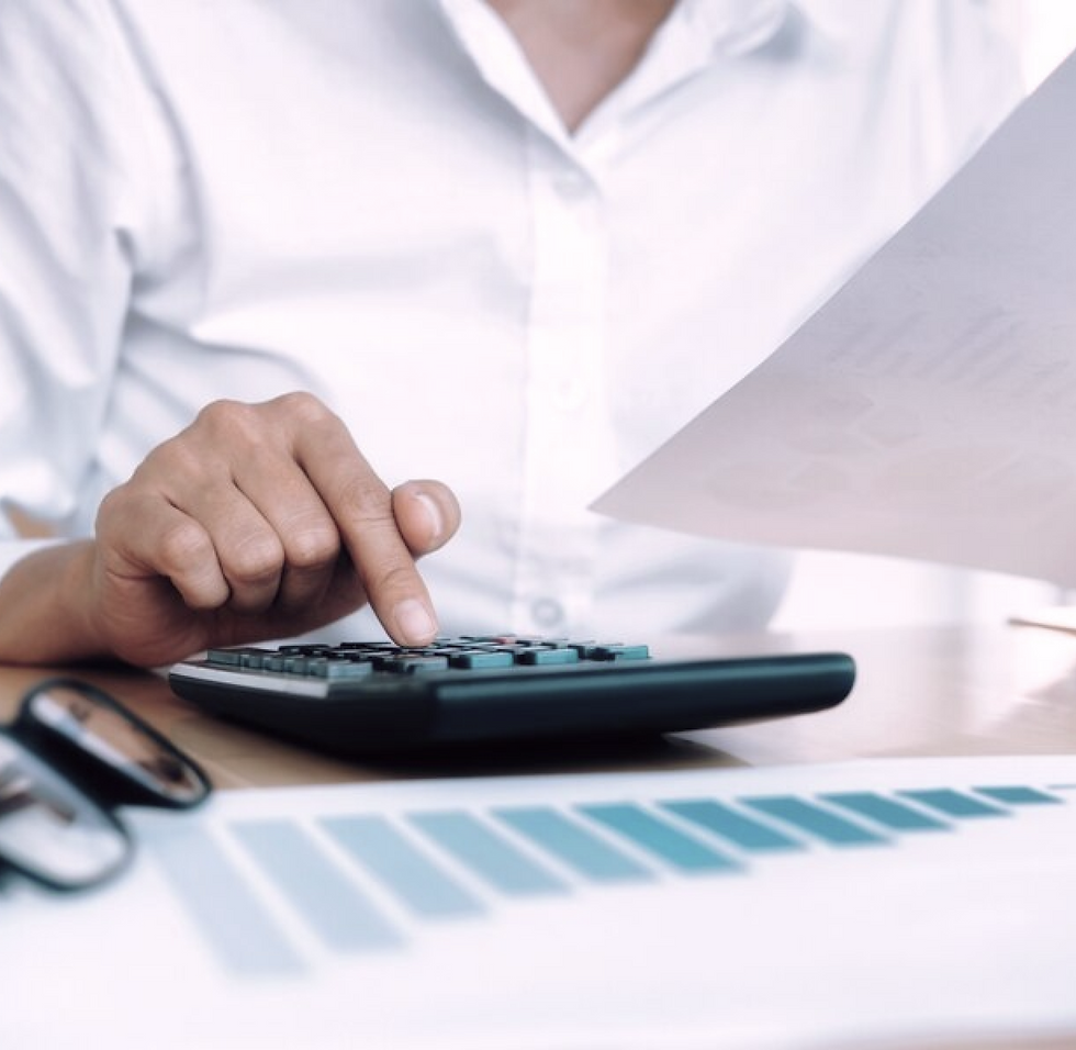 accountant is working