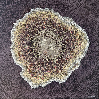 Detailed painting of lichen