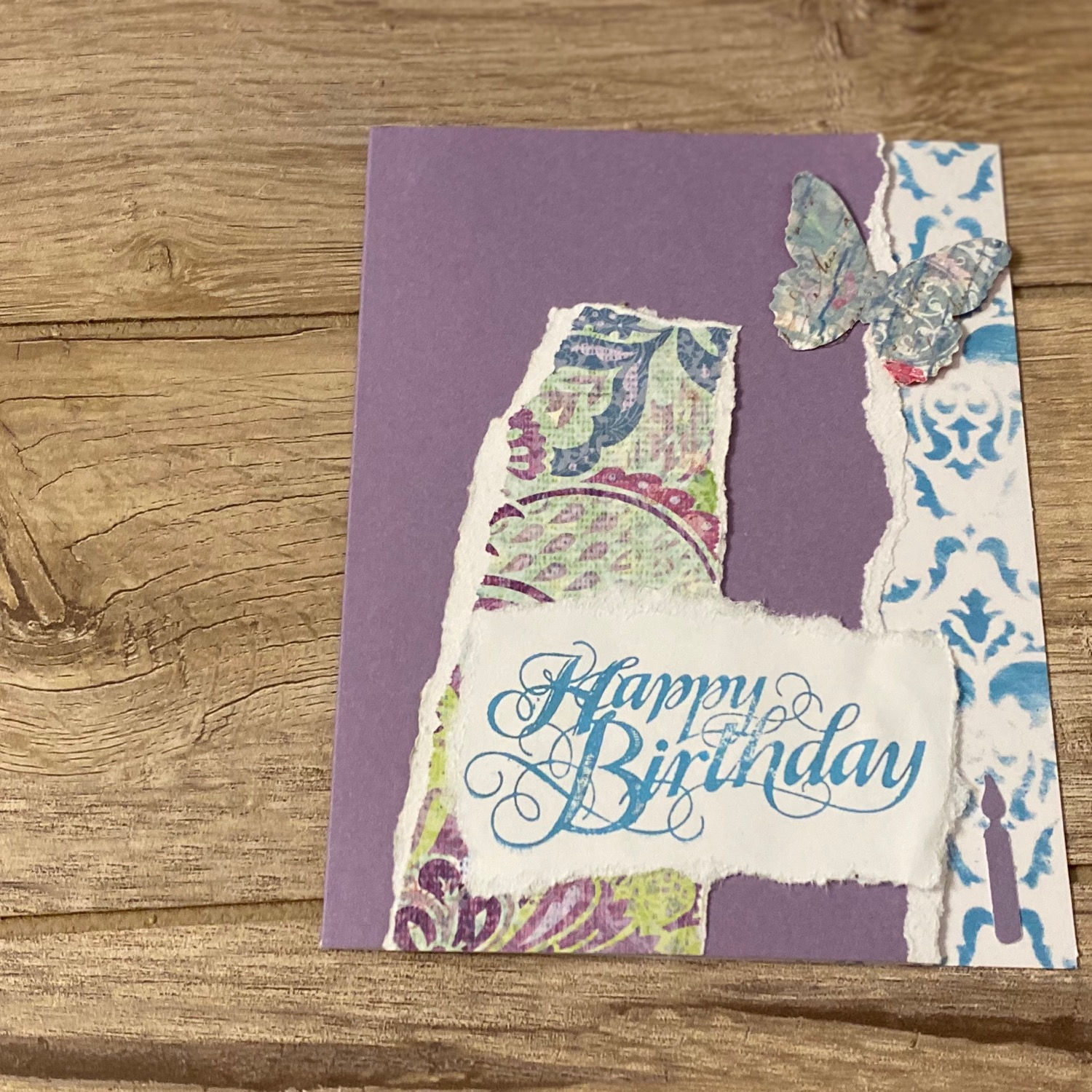 Blue birthday butterfly 