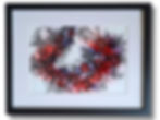 original alcohol ink painting created on yupo paper abstract flower wreath zentangle design