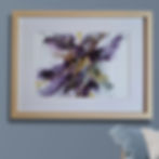 abstract alcohol ink wall art on yupo paper in a glass frame