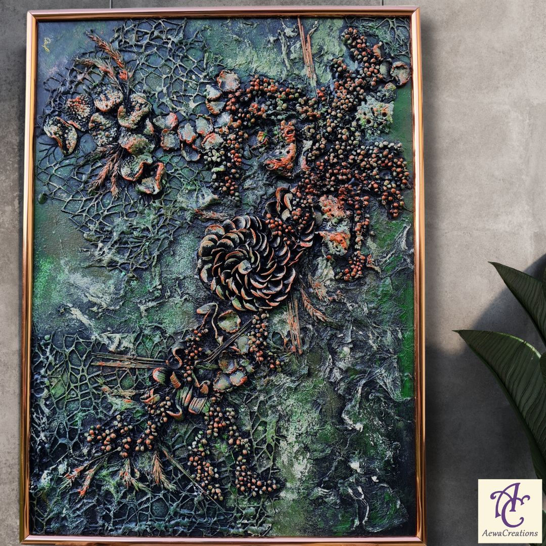 Seraphis mixed media collage wall art