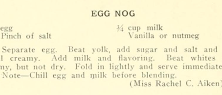 Cooking Through HSP: Egg Nog